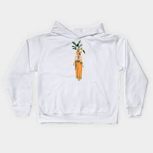 Modern plant Lady 6 Kids Hoodie